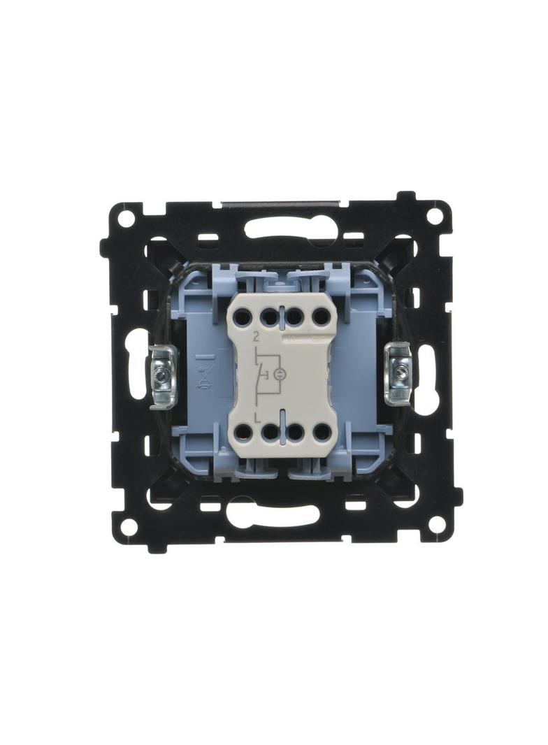 Simon 55 Przycisk zwierny /dzwonek/ z podświetleniem LED szybkozłączka Czarny mat