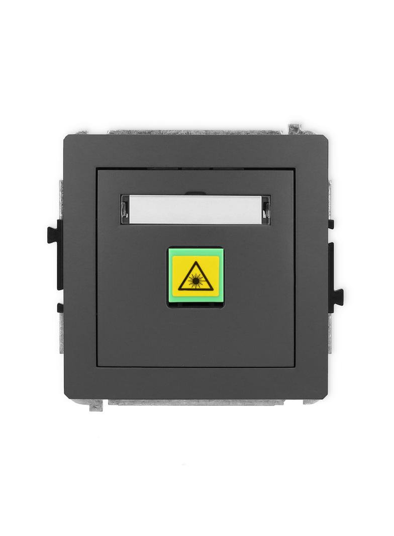 DECO Mechanizm gniazda światłowodowego/optycznego pojedynczego grafitowy mat