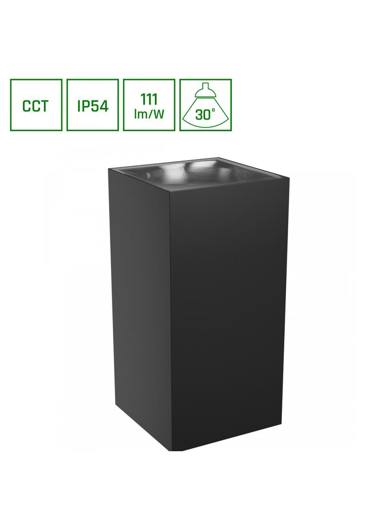 TORRE 18W CCT 230V IP54 99x78x162MM CZARNY KWADRATOWA ELEWACYJNA