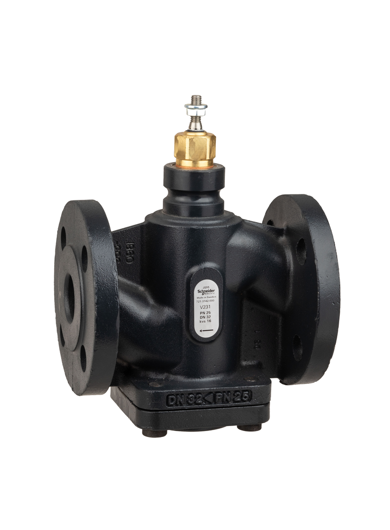 V232, zawór regulacyjny, 2-drogowy, DN32, kvs 16, przyłącze kołnierzowe, medium -20…150°C, PN25