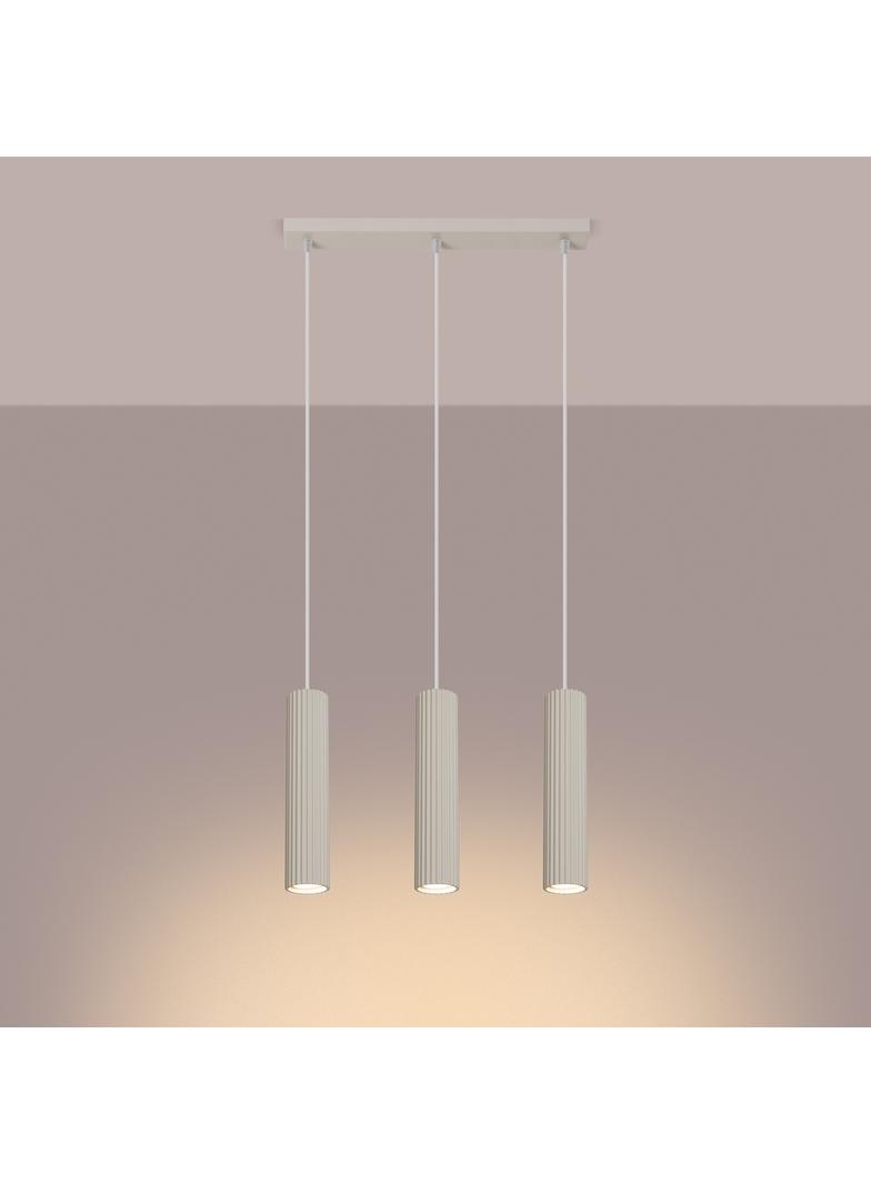 Sollux Lampa wisząca KARBON 3L beżowy SL.1594