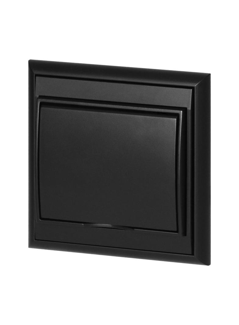 Gniazdo pojedyncze podtynkowe 2P+Z, bryzgoszczelne z klapką Luna, 16A, 250V, PT-16LH, czarny OR-OE-7605/BB ORNO