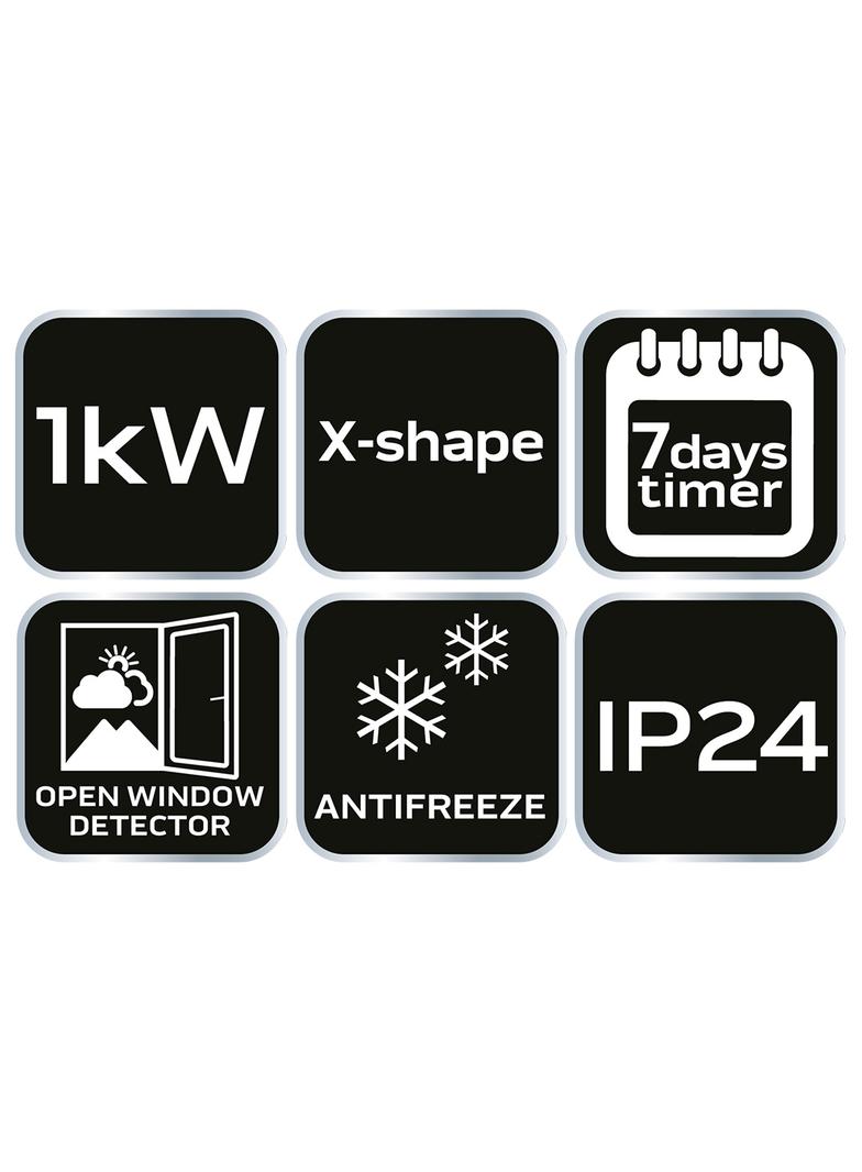 Grzejnik konwektorowy elektryczny 2000W, IP24