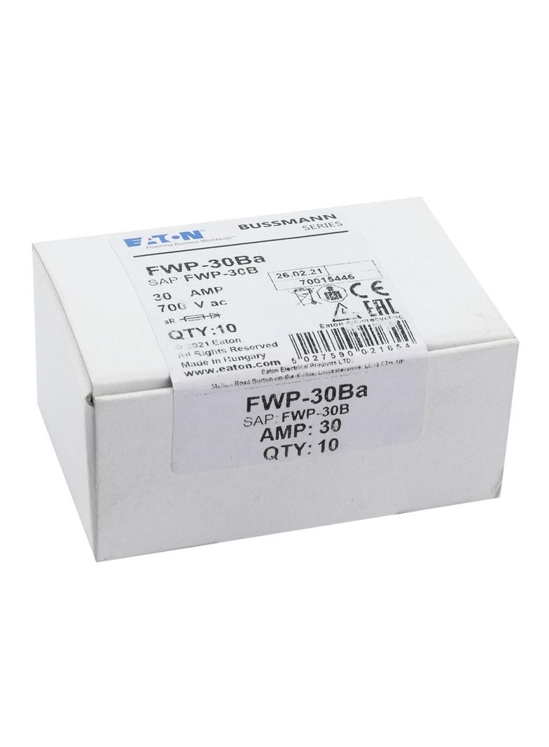 30AMP 700V AC SEMI-COND FUSE Wkładka szybka 30A AC 700V DC 700V 15x73 mm aR UL FWP-30B EATON
