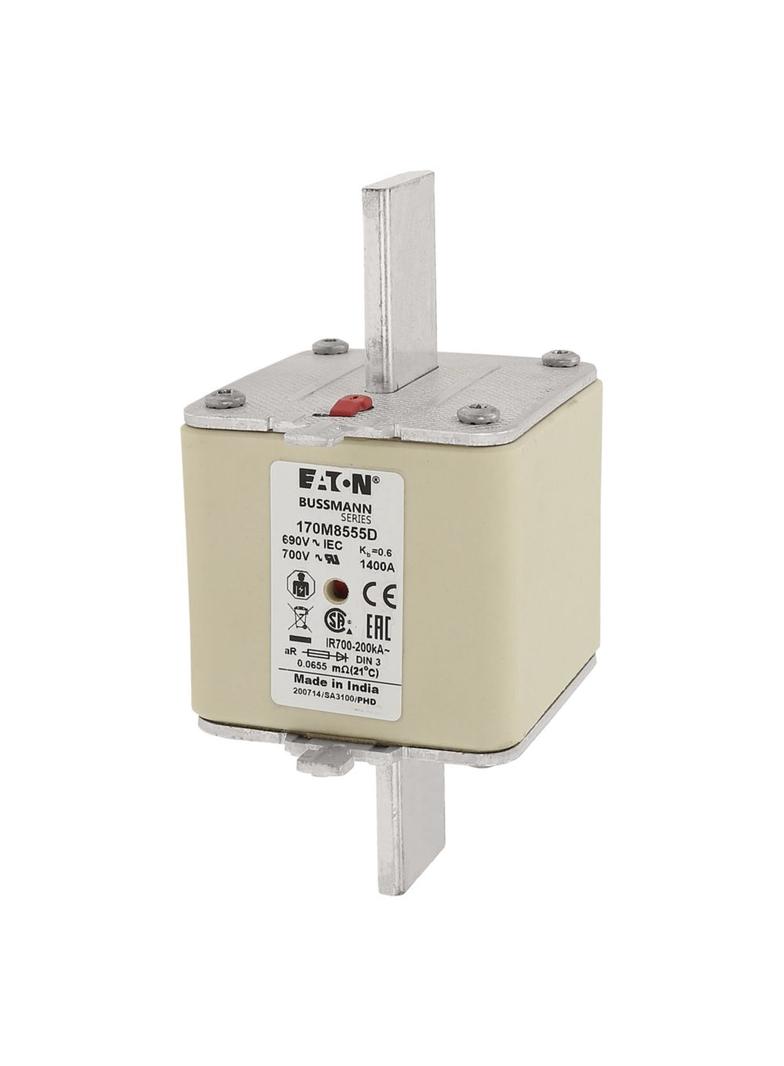 1400A 690V aR DIN 3 HSDNH FUSE Wkładka szybka 1400A AC 690V DIN 3 aR DIN IEC podwójny wskaź 170M8555