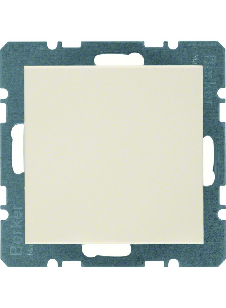 BERKER B.Kwadrat/S.1 Zaślepka z płytką czołową bez pazurków rozporowych krem połysk 10098982 HAGER