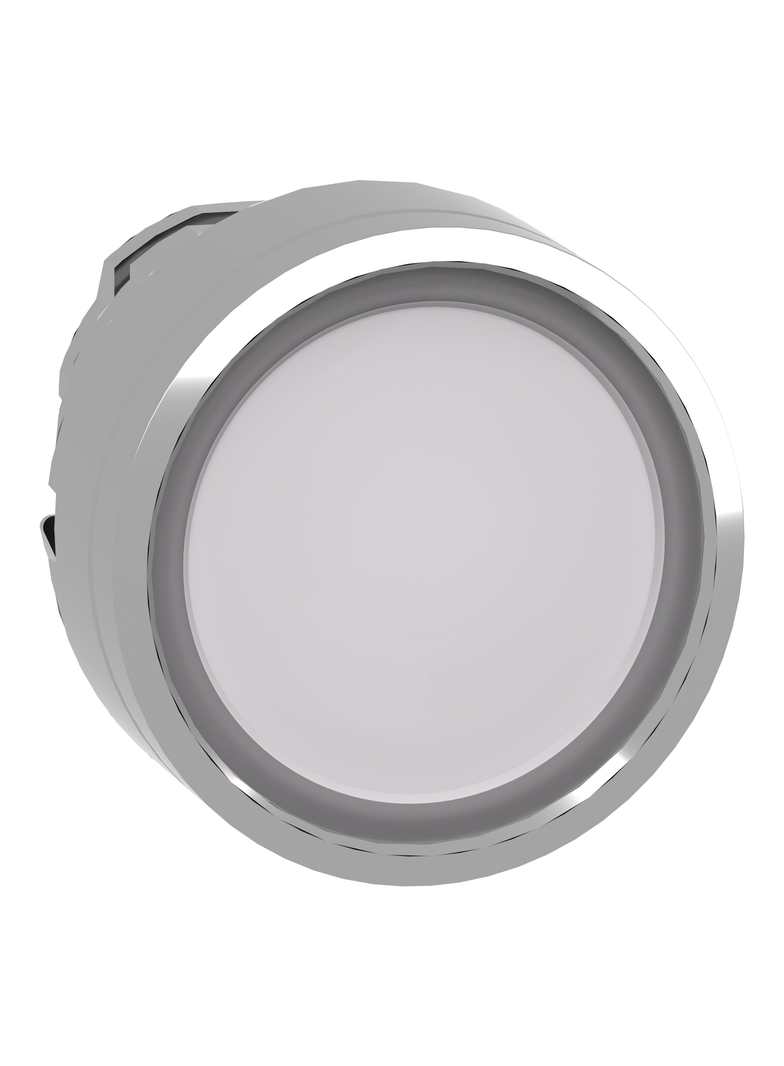 Harmony XB4 Przycisk płaski z zatrzaskiem push push biała LED metalowy ZB4BH013 Schneider