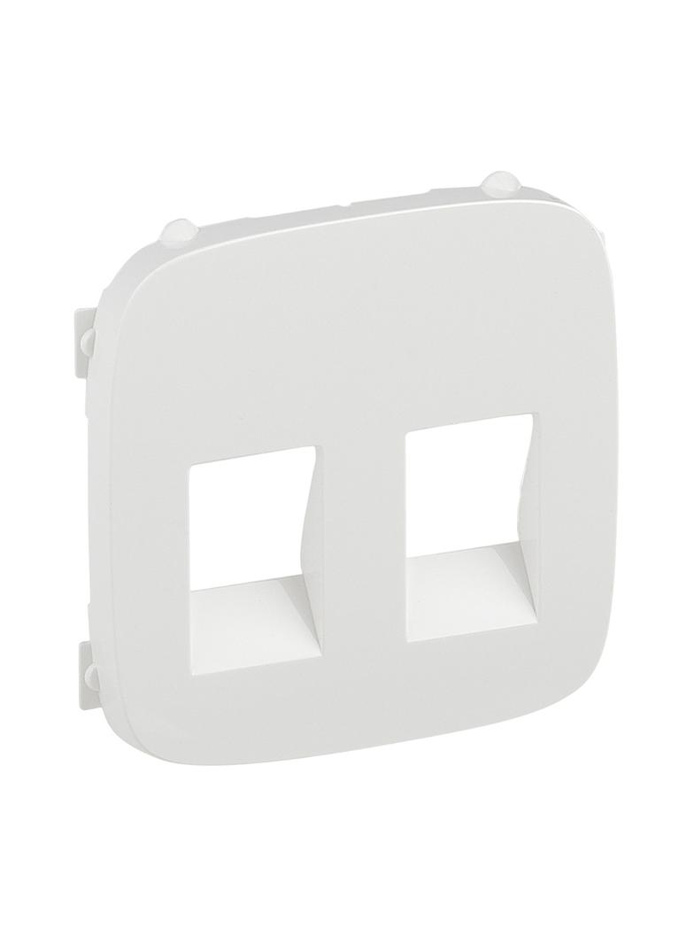 VALENA ALLURE - PLAKIETKA BIAŁA GNIAZDA GŁOŚNIKOWEGO PODWÓJNE, Legrand