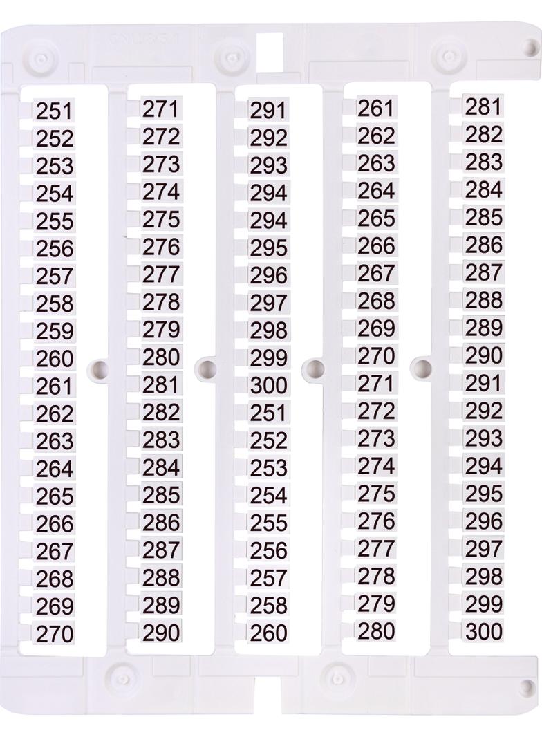Oznacznik 251 do 300 (100 szt.) ES-NU0851251 003903082 ETI