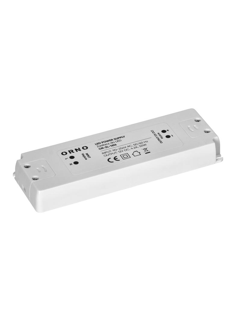 Zasilacz LED 12V DC 50W 4,2A IP20 OR-ZL-1616 ORNO