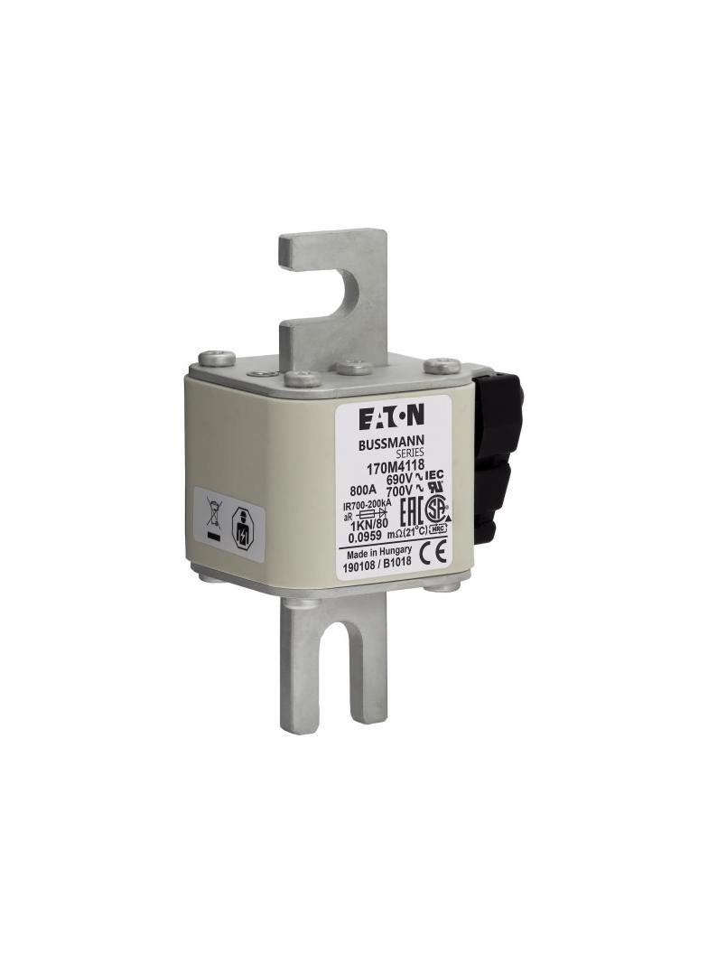 800A 690V 1KN/80 aR INDICATOR FUSE Wkładka szybka 800A AC 690V DIN 1 53x69x108 mm aR DIN 170M4118 EA