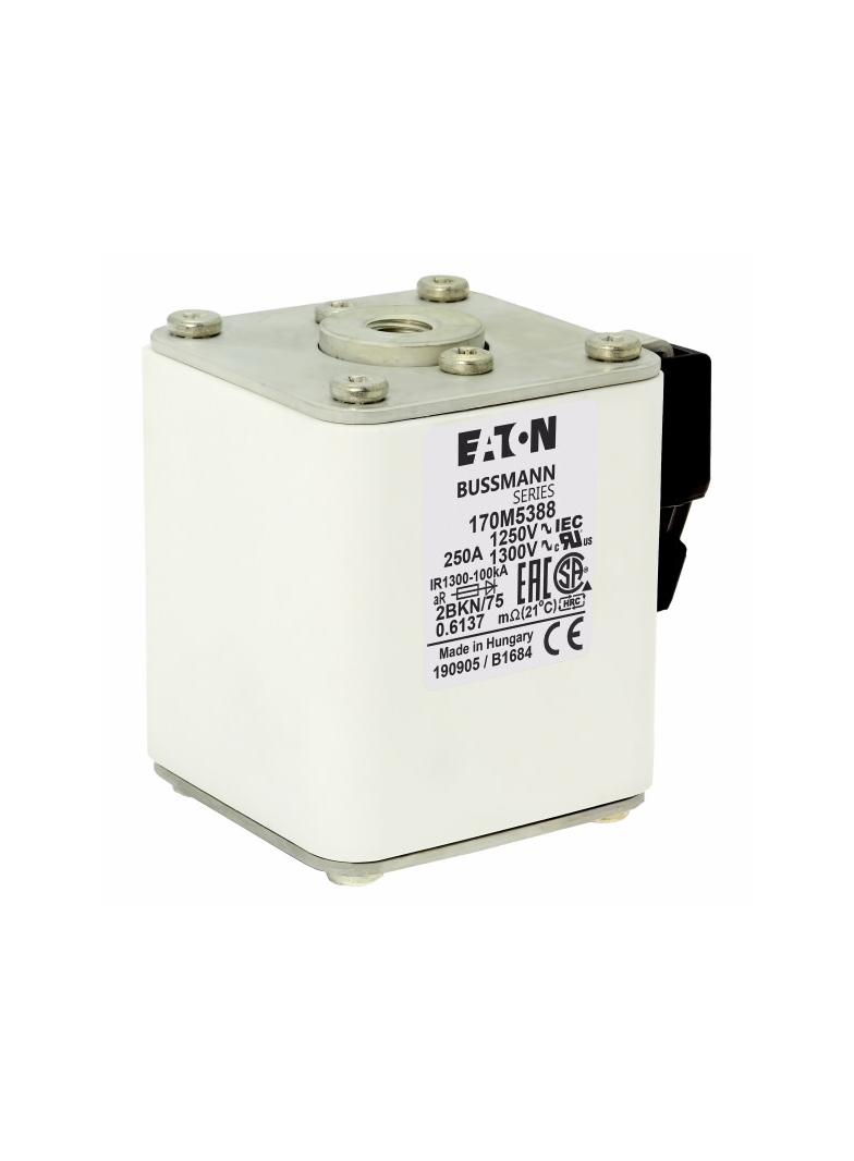 FUSE 250A 1250V 2BKN/75 AR CU Wkładka szybka 250A AC 1250V rozmiar 2 61x75x77 mm aR IEC UL 170M5388