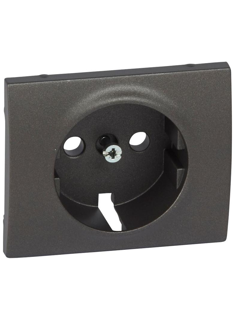 SISTENA LIFE PLAKIETKA CHOCO GNIAZDA 2P+Z SCHUKO, Legrand