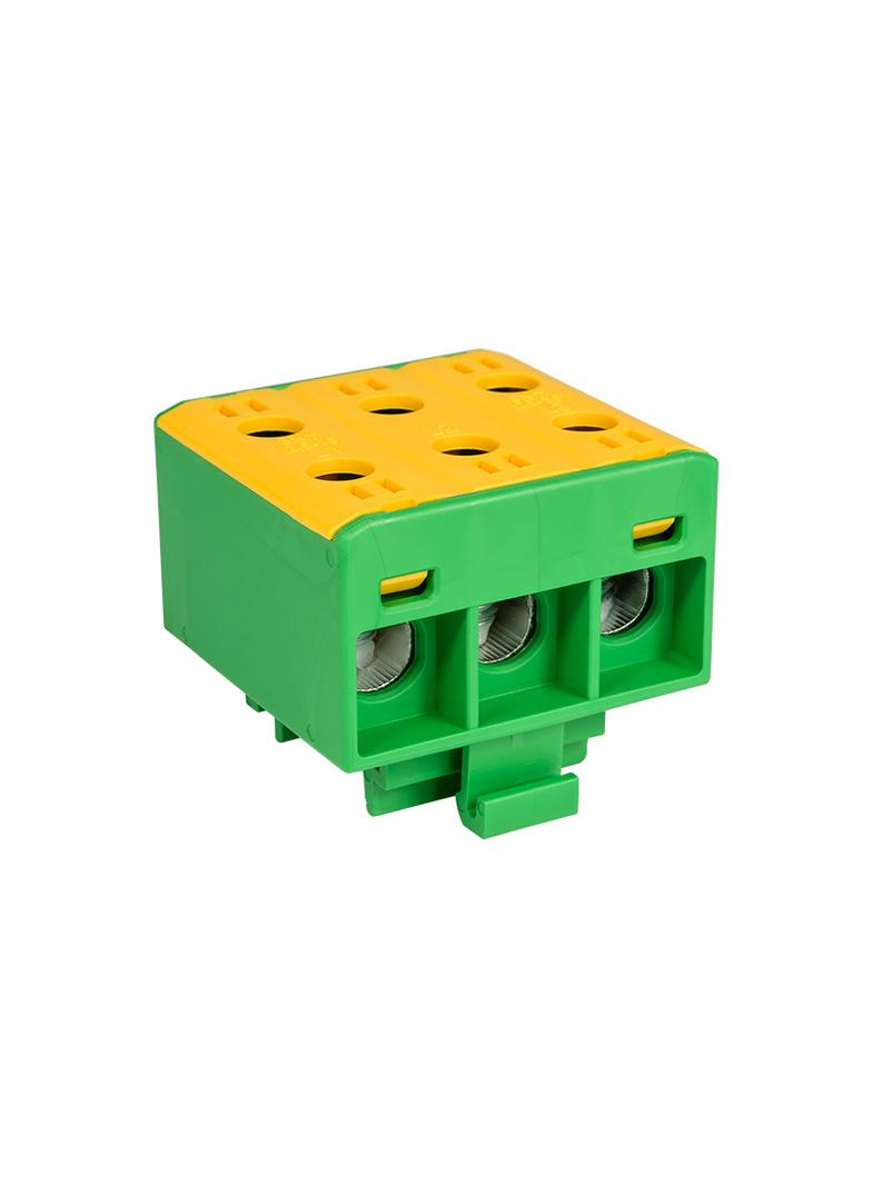 Złączka przelotowa gwintowana na szynę AL/CU 120A 3x(2,5-35)mm2 WLZ35/3x35/z zielona 48.337 OPATÓWEK