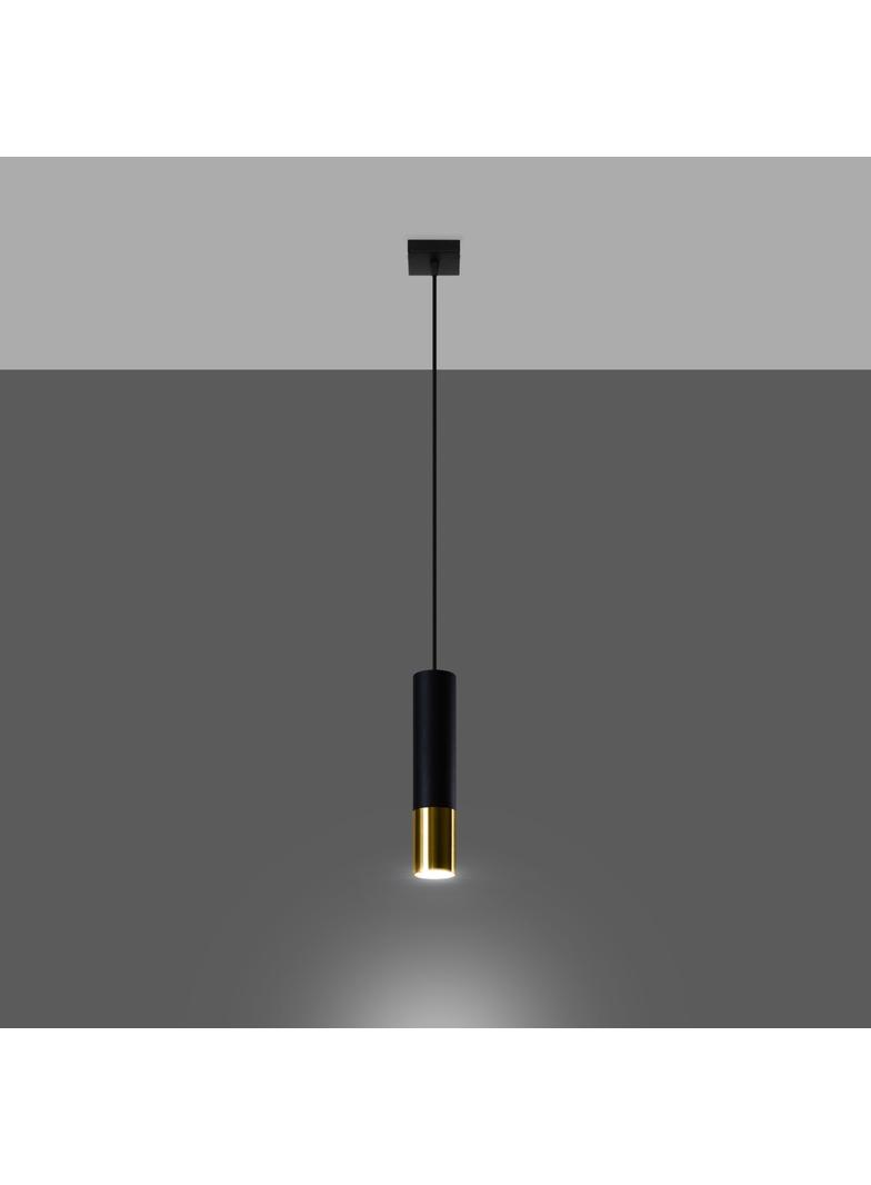 Sollux Lampa wisząca LOOPEZ 1 czarny/złoty SL.0952