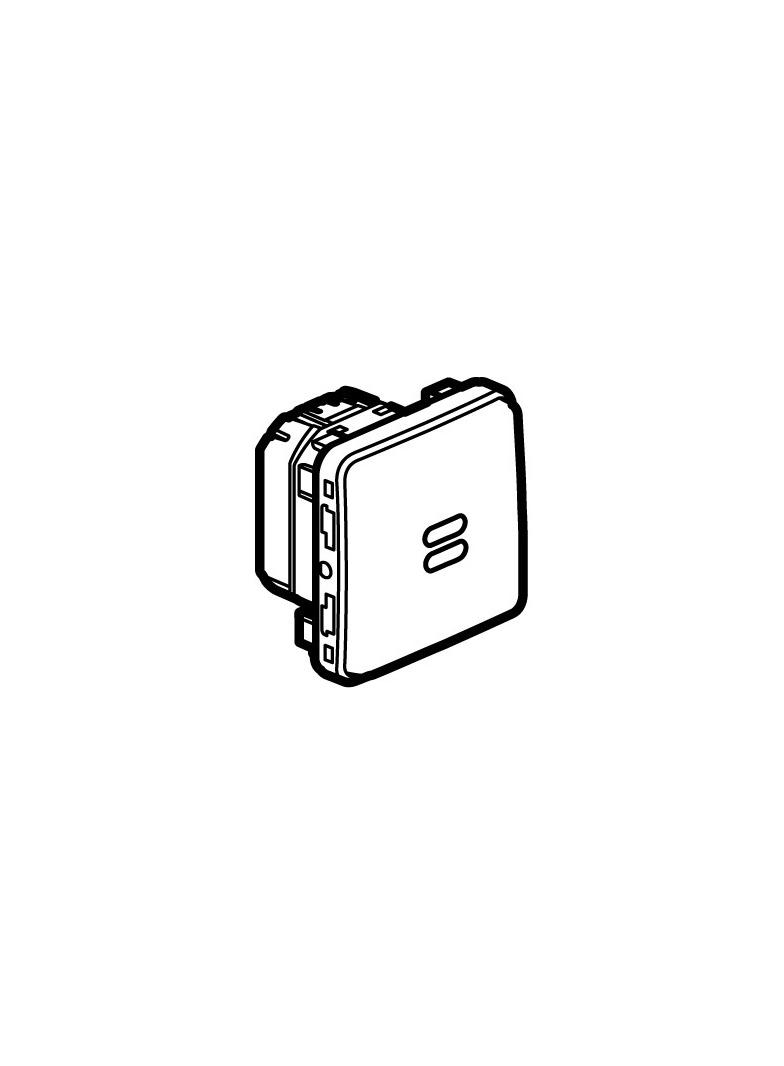 Plexo55 Łącznik Czasowy Podświetlany Szary 230V 069504 LEGRAND