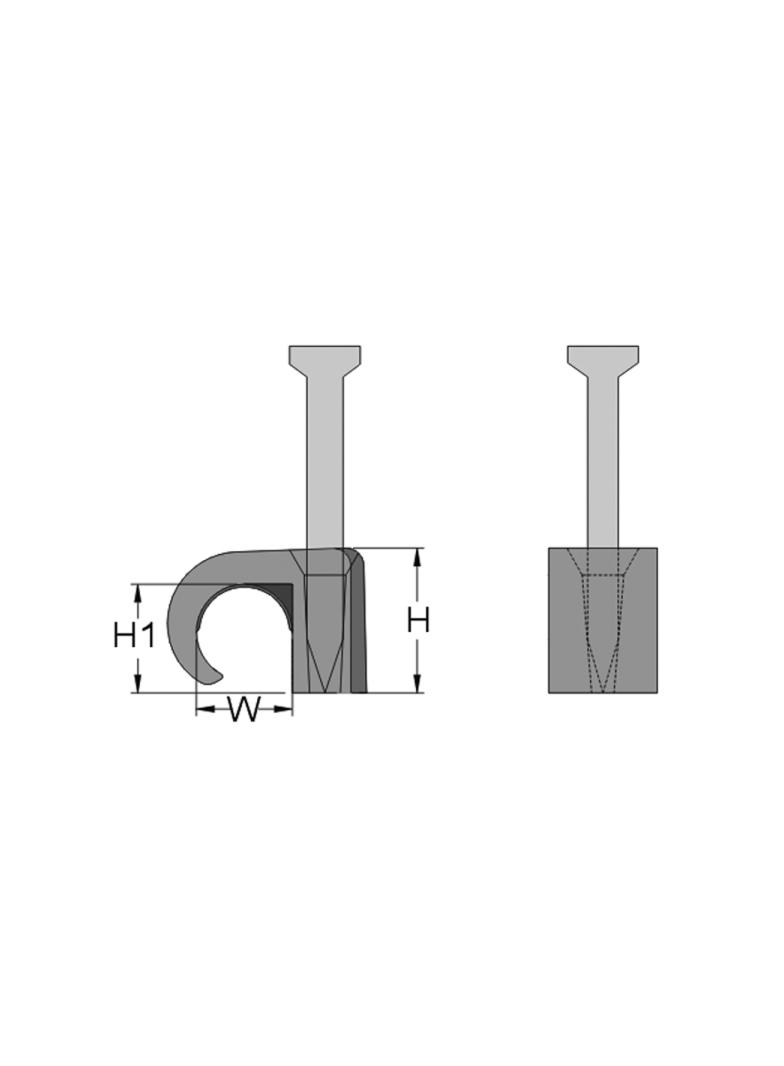 Uchwyt mocujący flop 18-22 szary z gwoź. 45 mm