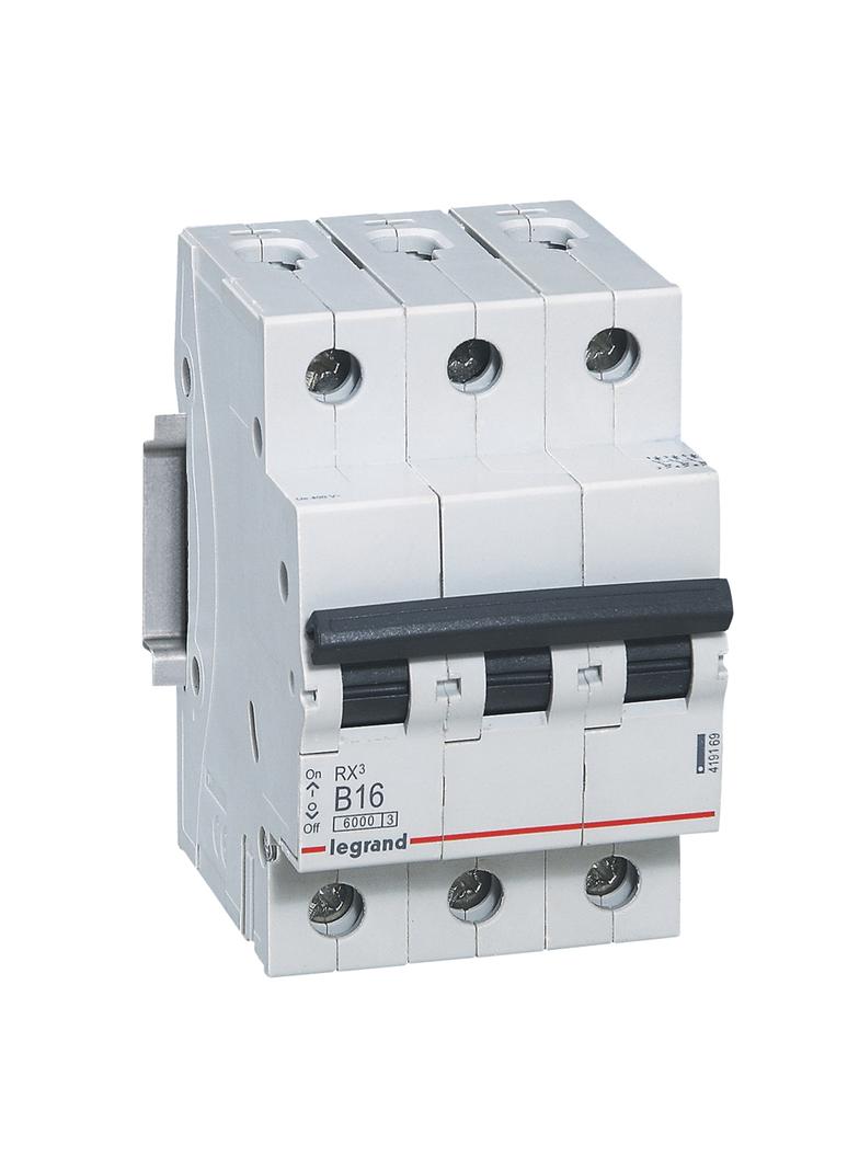 WYŁĄCZNIK NADPRĄDOWY RX3 3P B 16A 6000A, Legrand