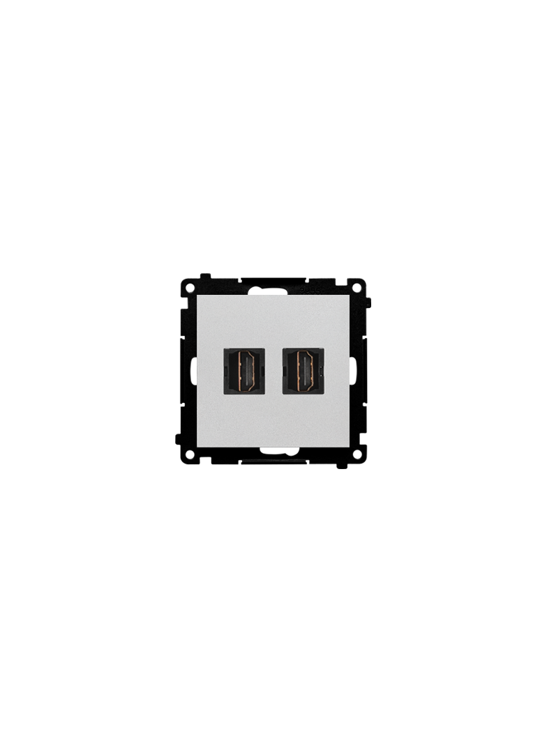 Simon 55 Gniazdo HDMI podwójne Aluminium mat TGHDMI2.01/143 KONTAKT