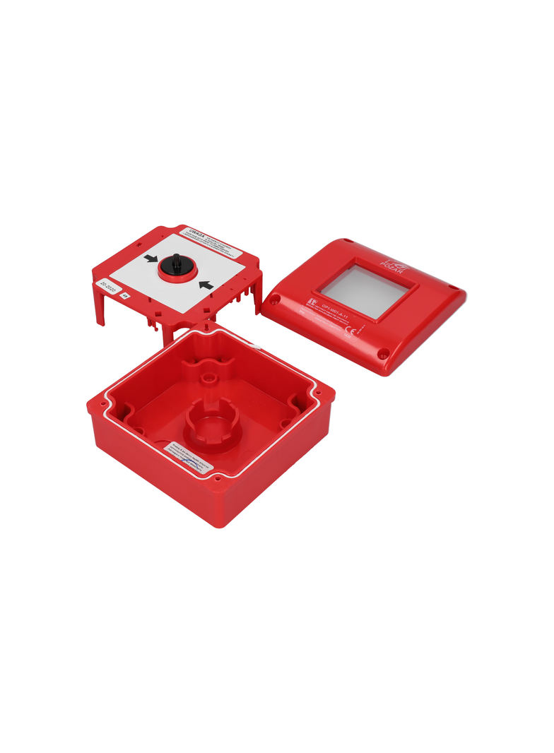 OP1-WER.NADTYN.PRZYCISK WCISKANY RĘCZN. 2 TOR ROZW.+LED SYGN.230VAC