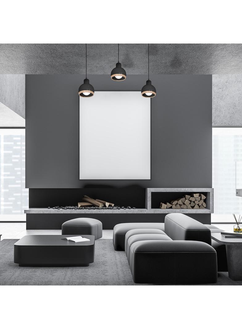 lampa wisząca Oval 3xE27 czarna MLP7046 Milagro