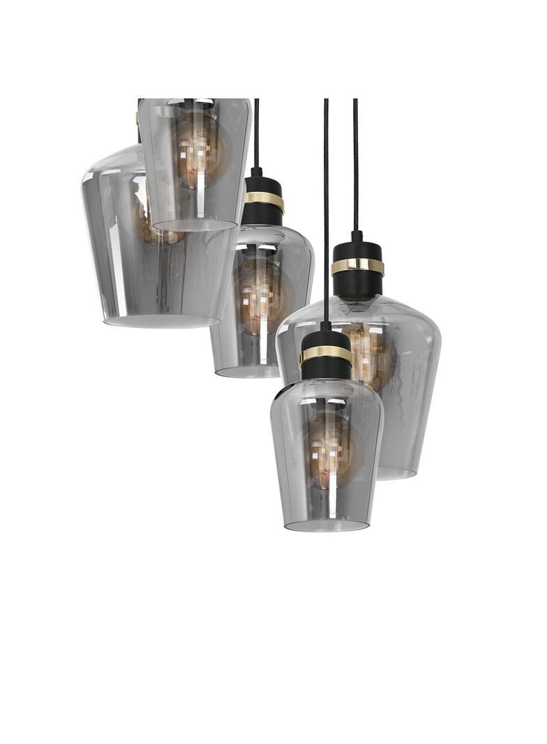 lampa wisząca Richmond 5xE27 czarno/złota MLP6542 Milagro