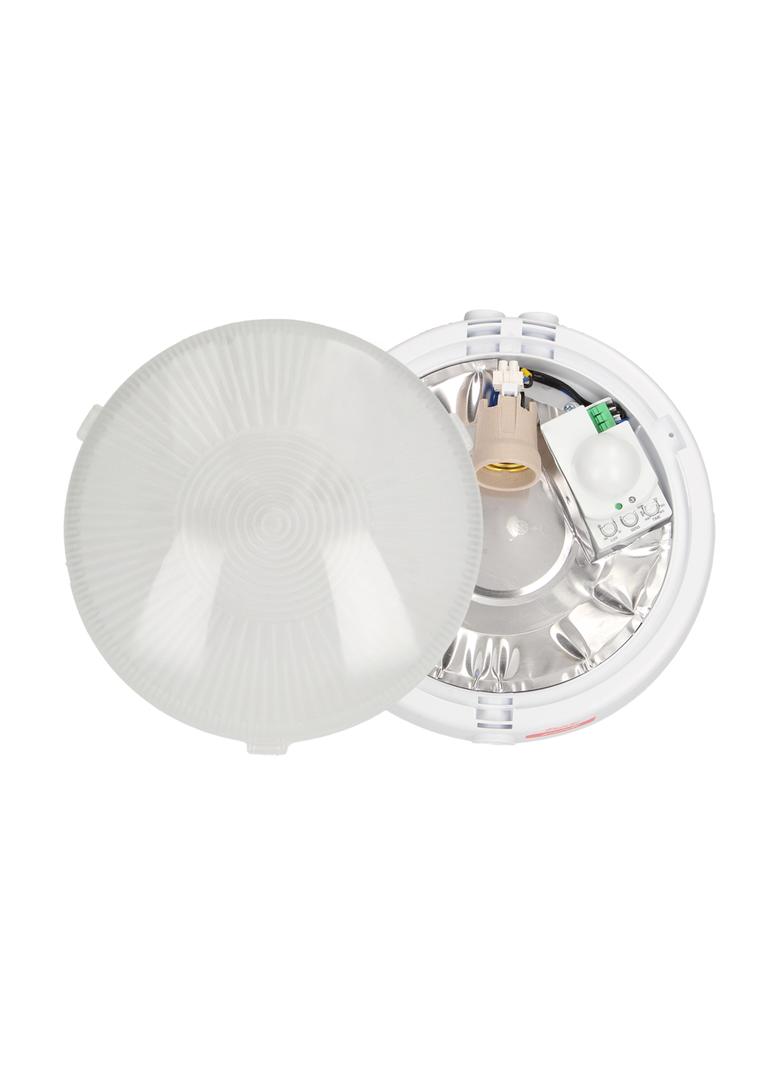 8080T/MAT-RIVA/MS oprawa oświetleniowa z mikrofalowym czujnikiem ruchu 100W E27 IP44 szkło mato A211