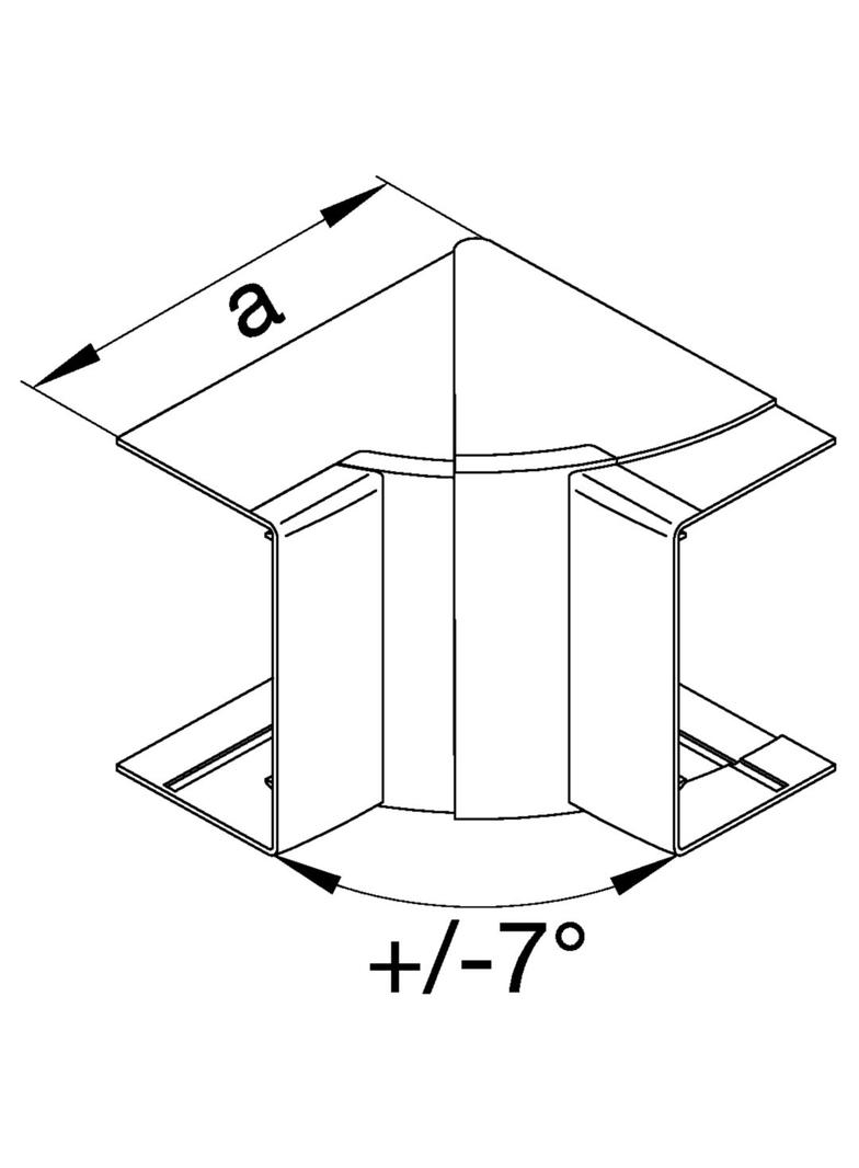 tehalit.LF/LFF Kąt wewnętrzny regulowany 60x60mm biały HAGER