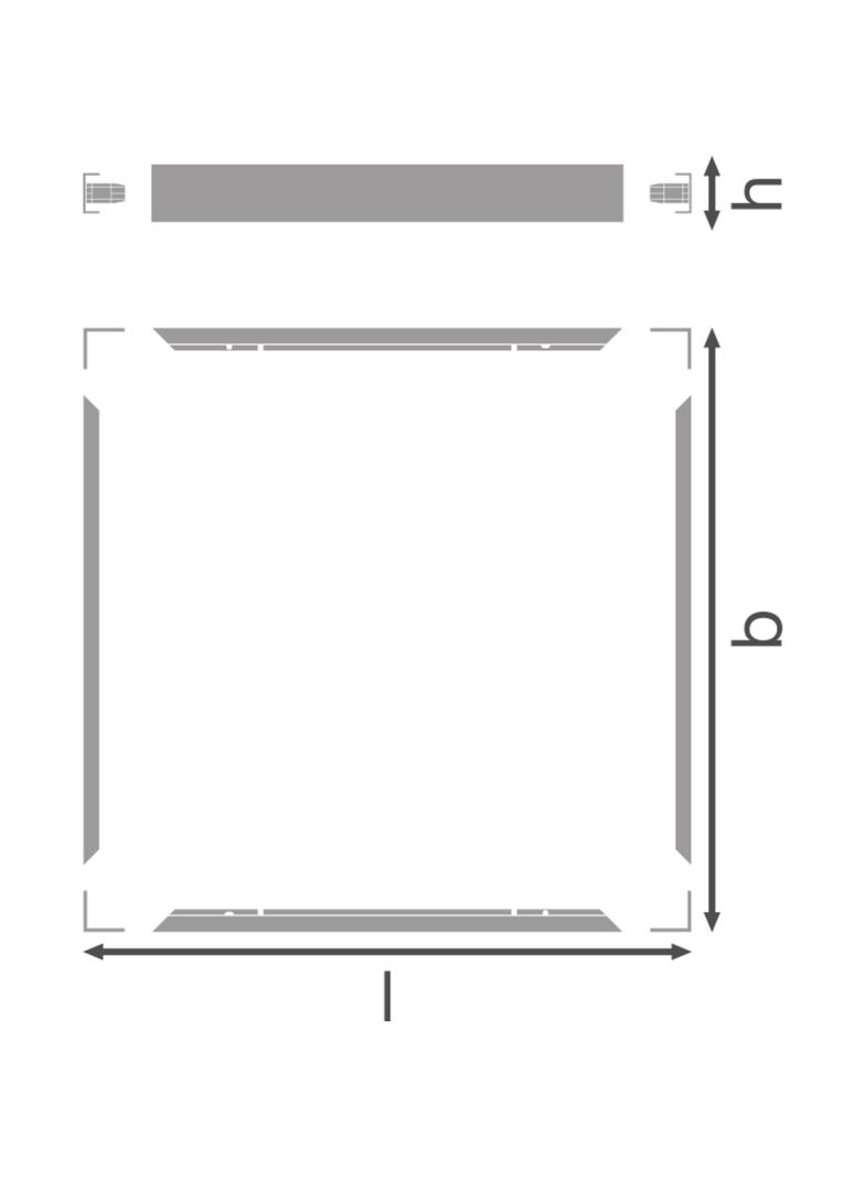Ramka o wysokości 70mm do montażu powierzchniowego PANEL 625 SURFACE MOUNT KIT H70 VALUE