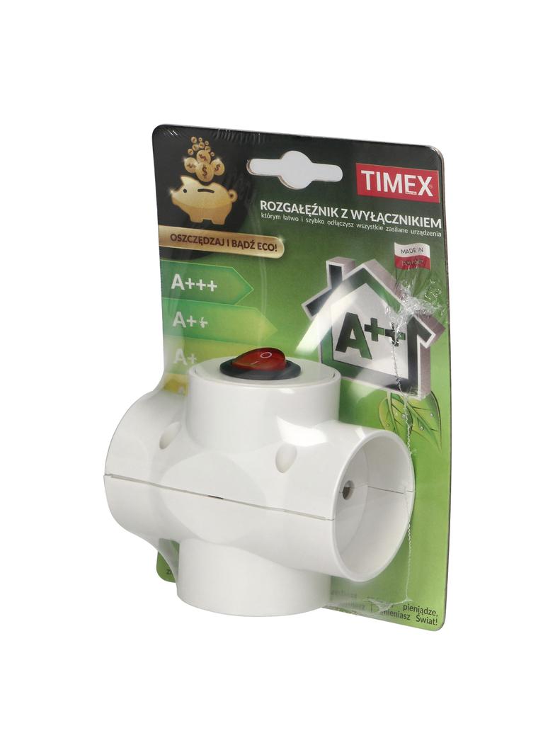 Rozgałęźnik 3x2P, z wyłącznikiem