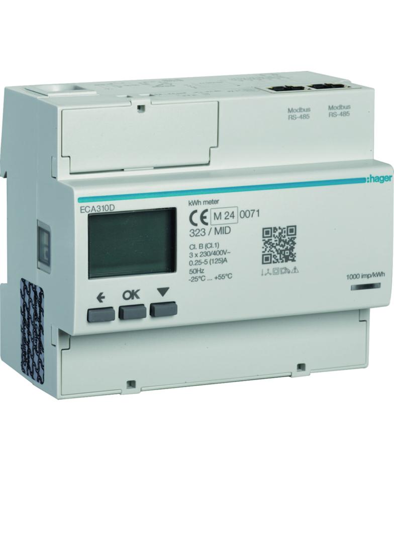 agardio.measure Licznik energii elektrycznej 3-fazowy, 125A 6M, AGARDIO, MID ECA310D HAGER