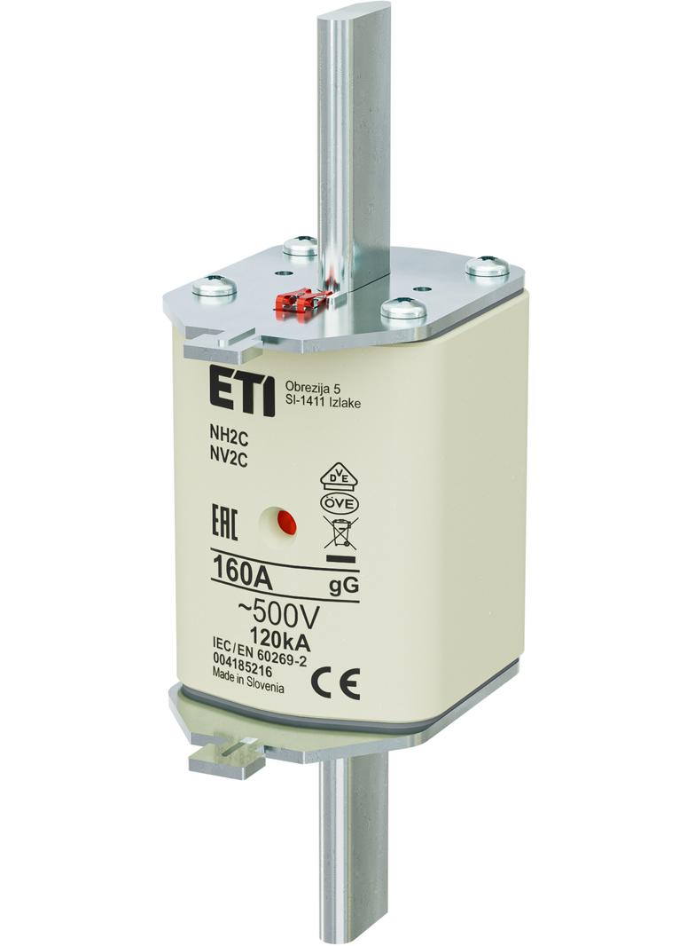 Wkładka topikowa NH zwłoczna KOMBI NH2C gG 160A 500V 004185216 ETI