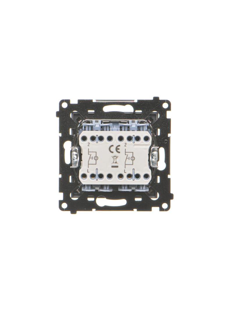 Simon 55 Przycisk zwierny podwójny zwierny bez piktogramu – osobne podświetlenie dla każdego klawisz