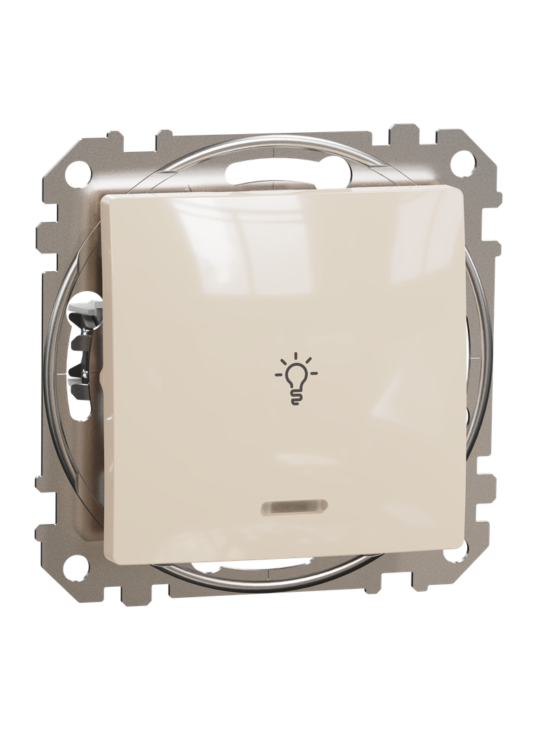Sedna Design & Elements, przycisk światło z podświetleniem, beżowy