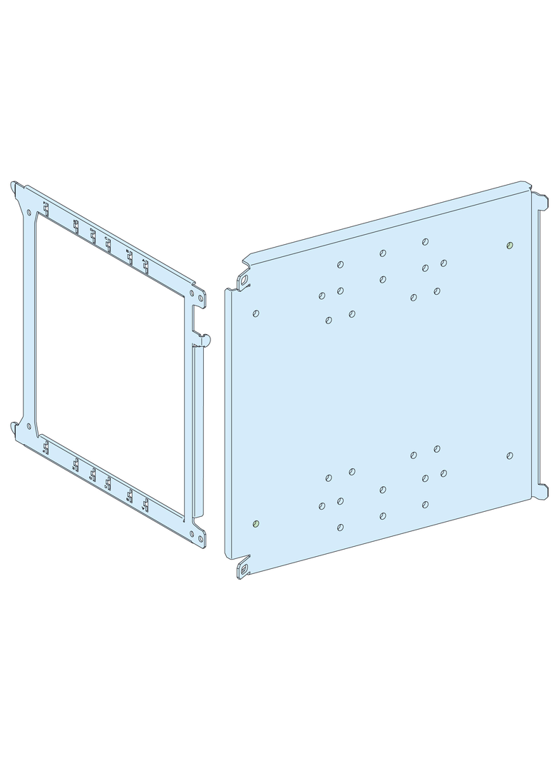 Rozdzielnice PrismaSet, płyta montażowa do mocowanego pionowo na stałe aparatu NS1600 400mm3-4P