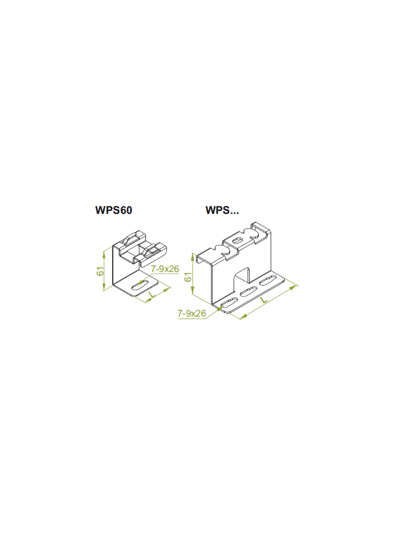 WPS100 Wspornik podłogowy do koryt siakowych