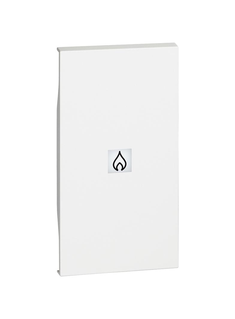 LIVING NOW - KLAWISZ Z OKIENKIEM PODŚWIETLENIA  OGRZEWANIE  - 2 MODUŁY - BIEL, Bticino