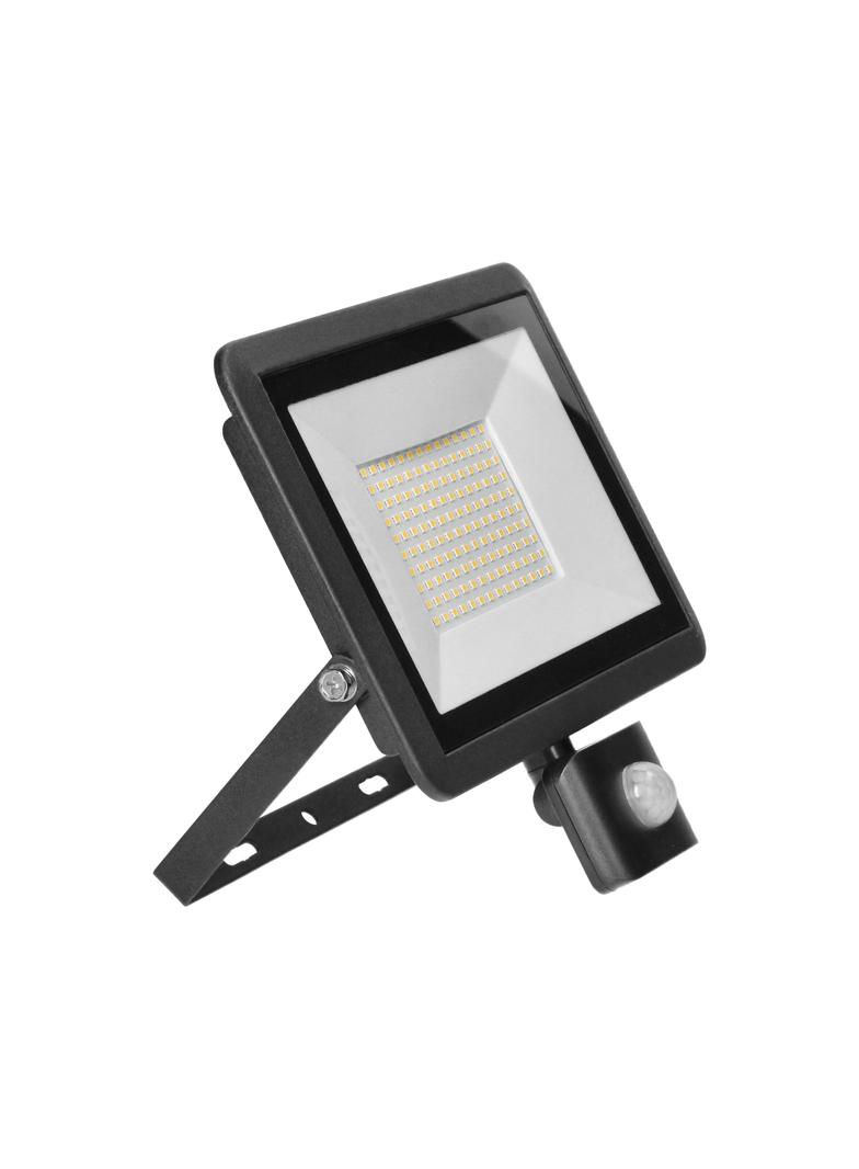 FARO S LED 100W naświetlacz z PIR 8000lm, IP44, 4000K, aluminium + szkło AD-NL-6437BLR4 ORNO