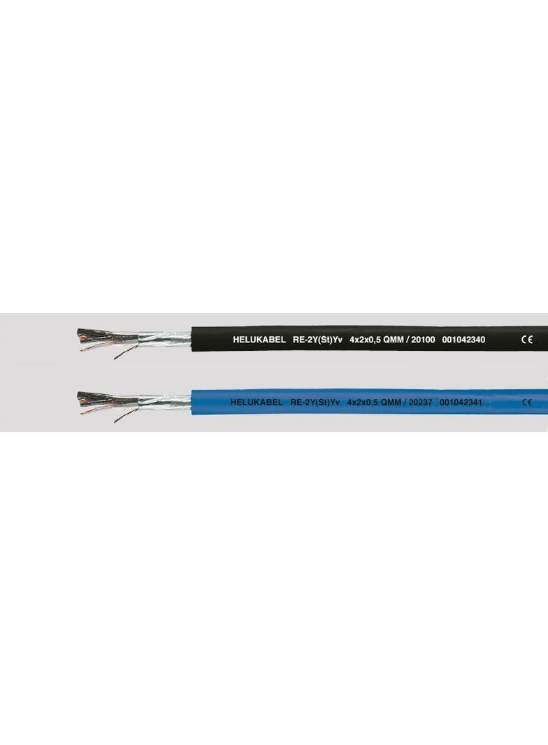 HELUKABEL RE-2Y(ST)YV 4X2X0,75 QMM KABEL ELASTYCZNY 300V CZARNY EKRAN