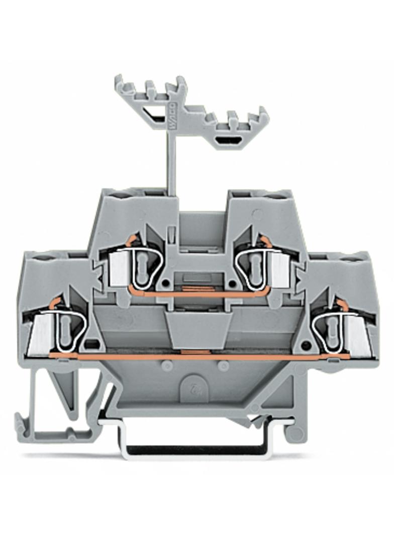 Złączka szynowa 2‑piętrowa 2,5mm2 szara 280‑519 WAGO