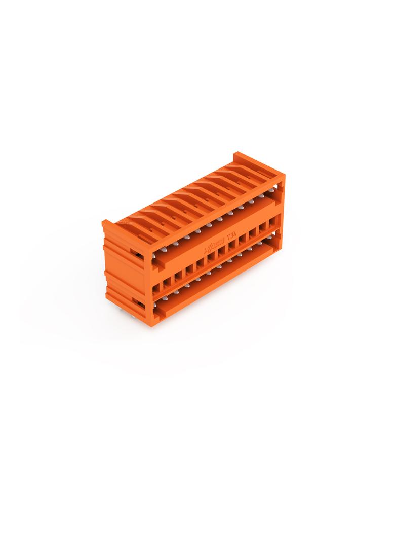 MCS-MINI dwupiętrowy wtyk 2 x 12 bieg. pomarań. raster 3,81 mm /50szt./ WAGO
