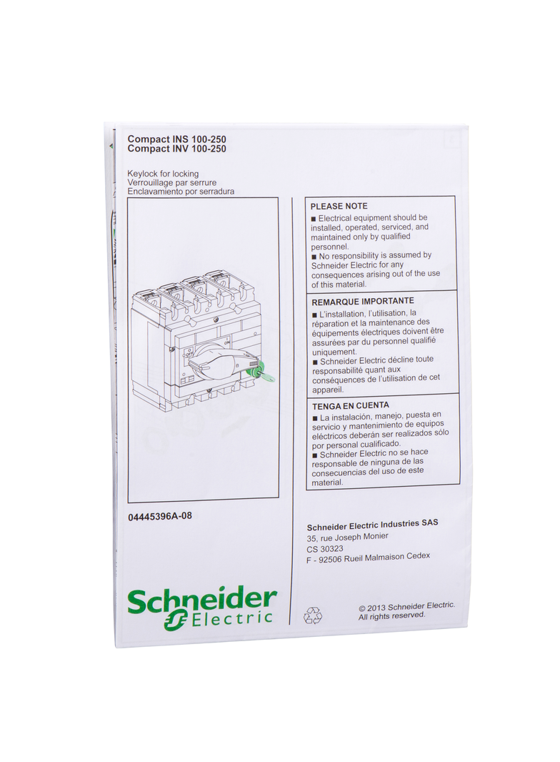 Compact INS/INV, blokada do Ronis/Profalux do INS40/250