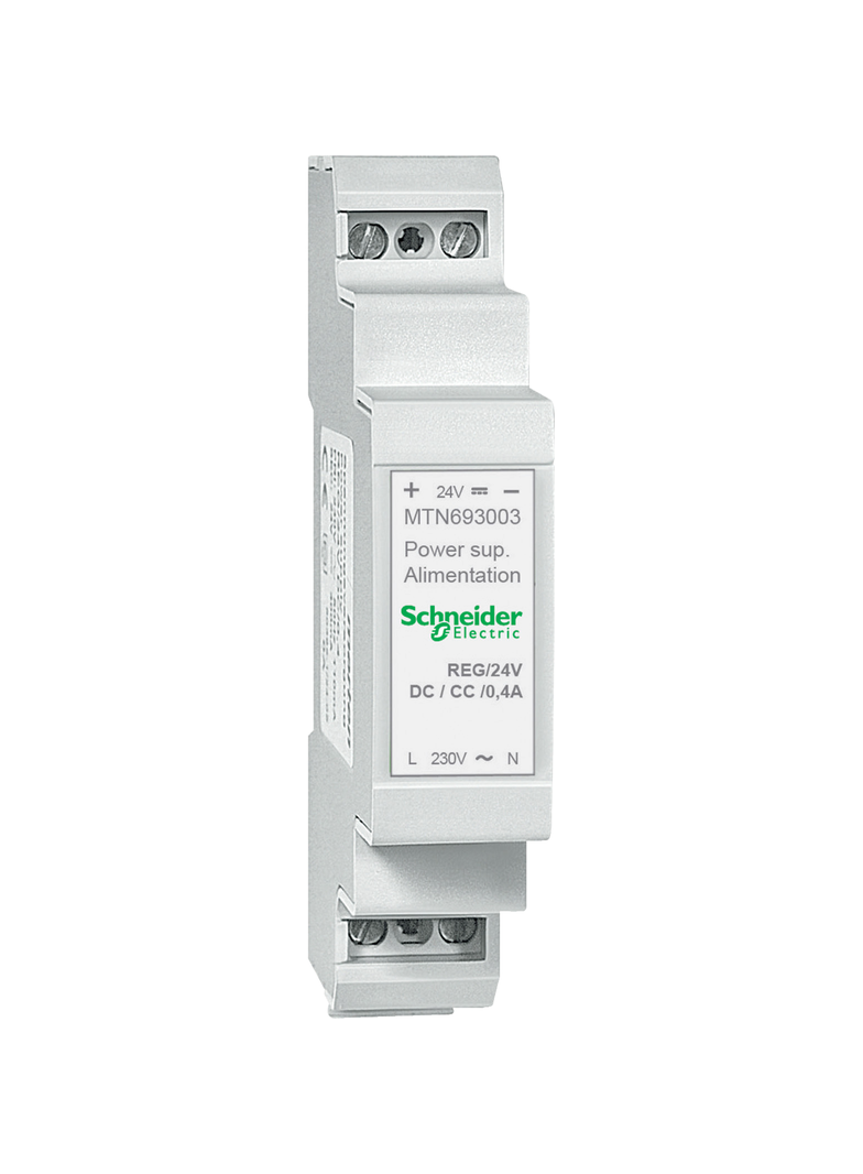 Schneider Electric KNX zasilacz REG 24 V DC 0,4 A 10 W jasnoszary