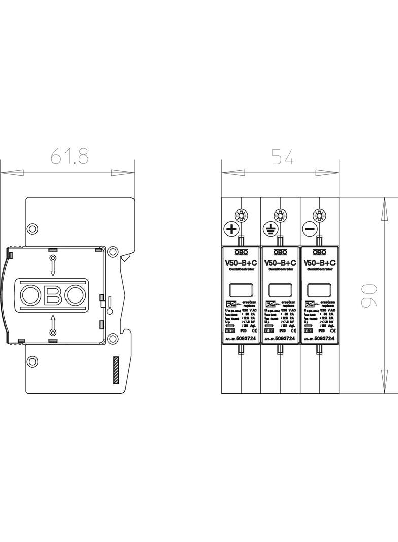 V25-B+C 3-PH900, OGRANICZ. PRZEPIĘĆ V25-B+C 3-PH900