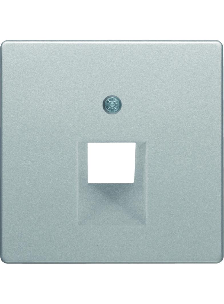 BERKER Q.x Płytka czołowa do gniazda przyłączeniowego UAE pojedyncza komp./tel. aluminium aksamit la