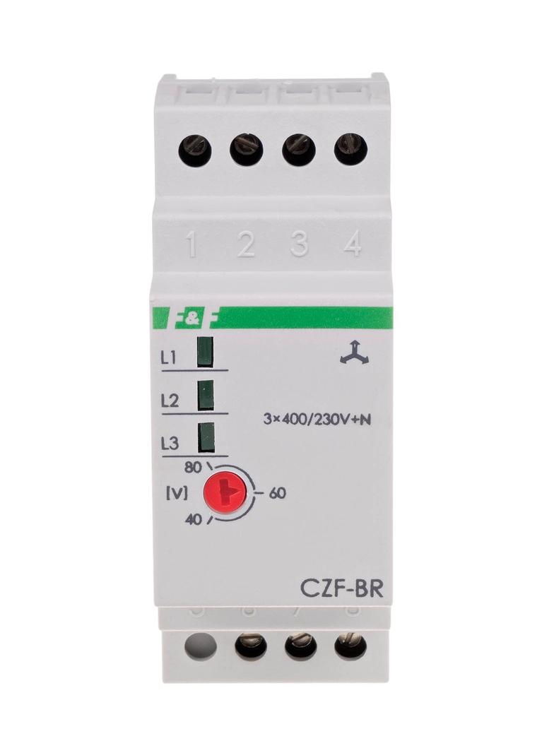 CZUJNIK ZANIKU FAZY, STYKI: 1P , I=10A; PRÓG REGULOWANY:165-180V, 2 MODUŁY