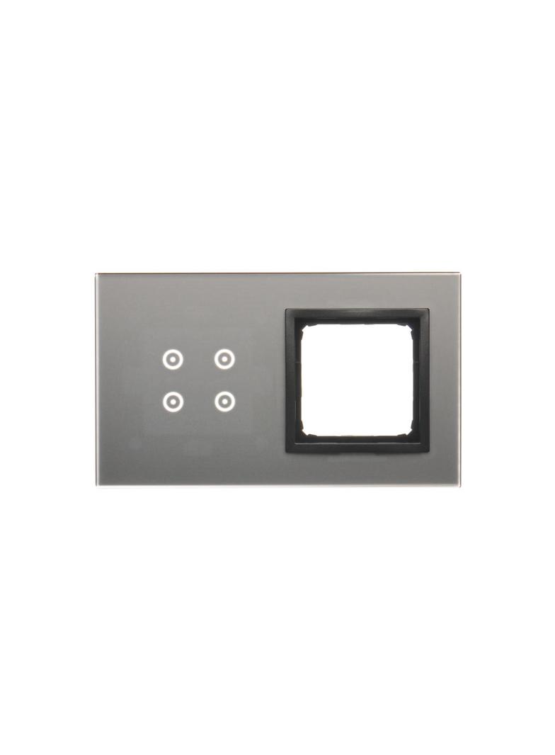 Simon 54 Touch Panel dotykowy S54 Touch 2 moduły 4 pola dotykowe + 1 otwór na osprzęt S54 burzowa chmura DSTR240/72 KONTAKT
