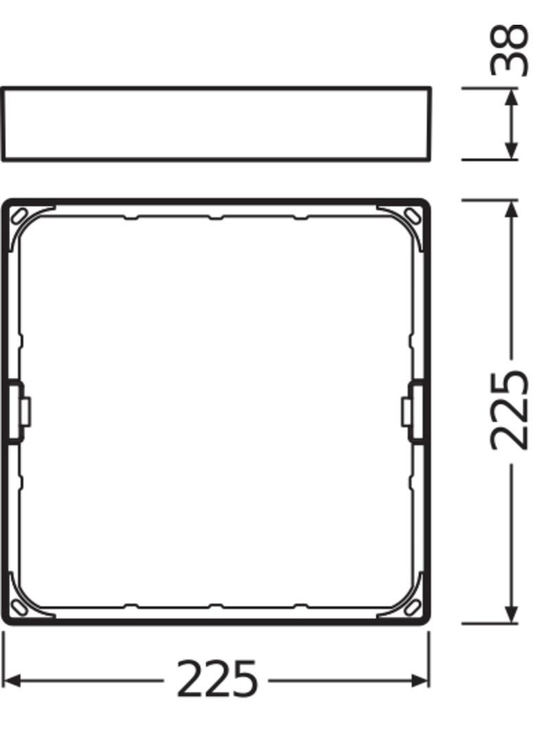 Ramka DOWNLIGHT SLIM FRAME SQUARE 210 WT