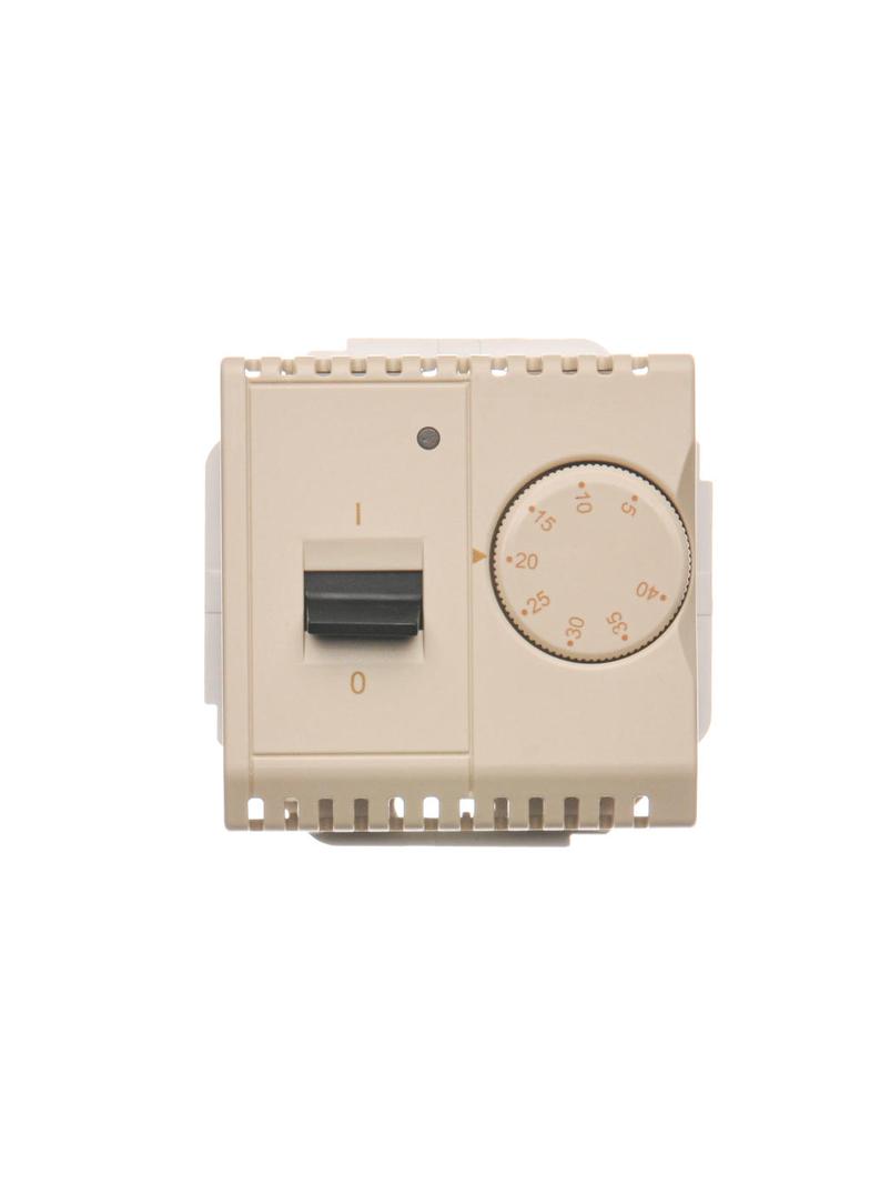 Simon Basic Regulator temperatury z czujnikiem wewnętrznym 16A 230V. Montaż gniazda na wkręty do pus