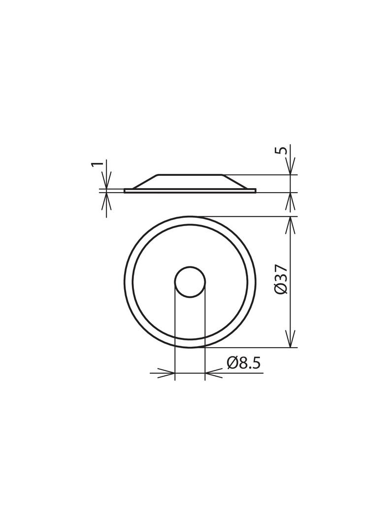 Podkładka, wys. 5 mm, fi 37 mm, stal nierdzewna NIRO 276009 DEHN
